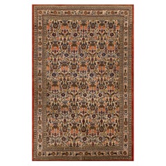 Tappeto persiano Qum della metà del XX secolo ( 3'5" x 5'3" - 104 x 160 )