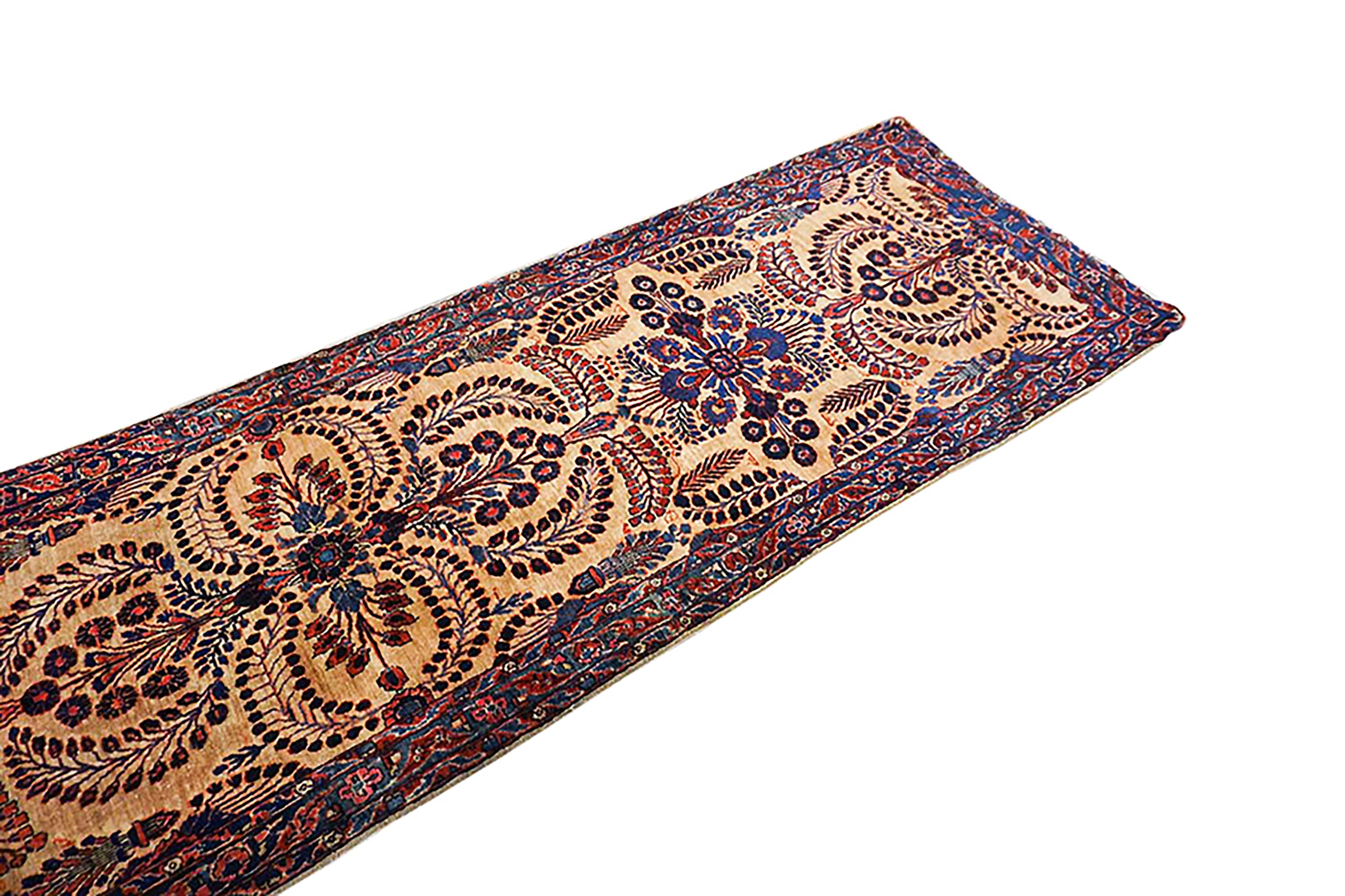 Alfombra persa sarouk de mediados del siglo XX principios del siglo XX en venta