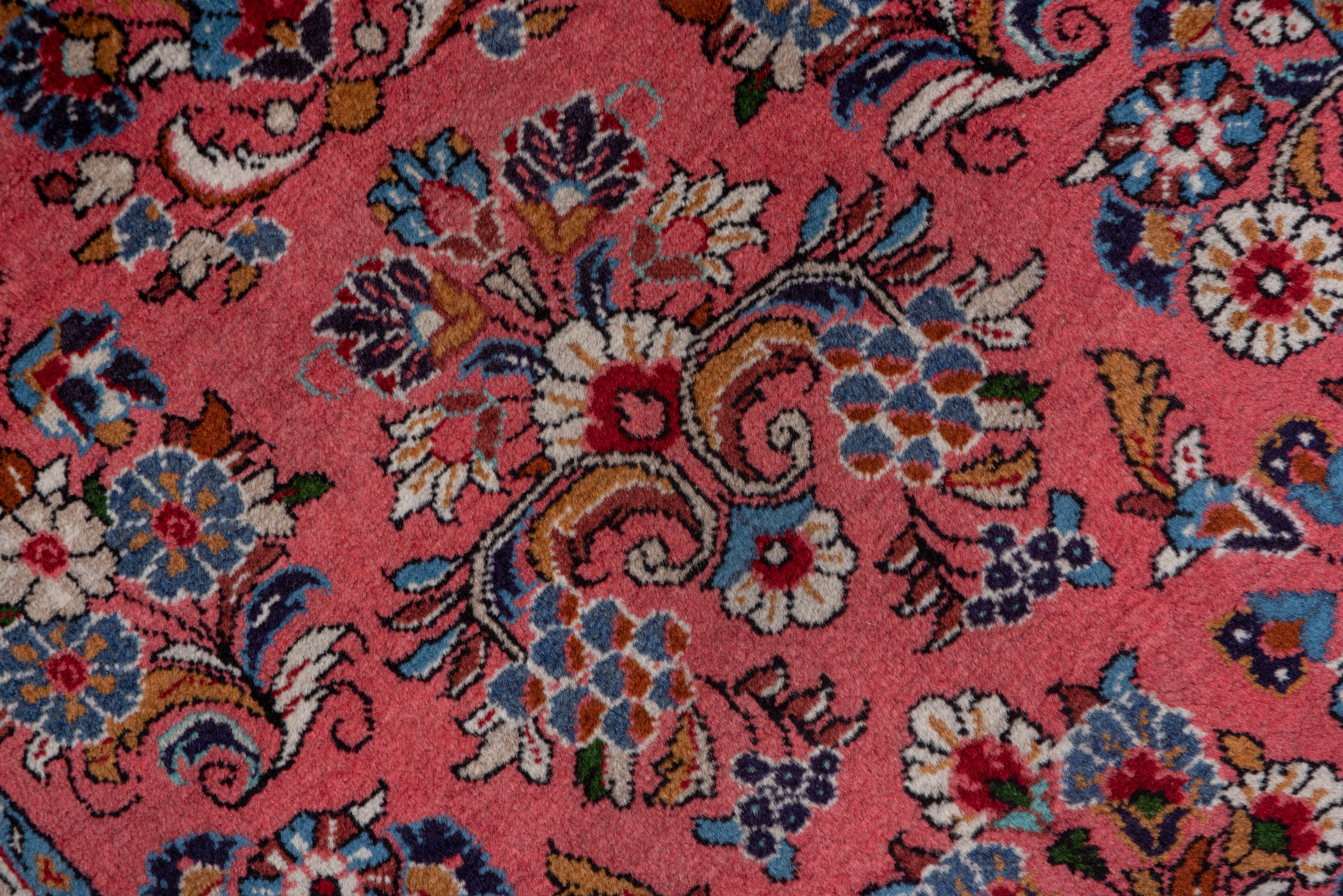 Mid-20th Century Persian Sarouk Runner, Light Red Field In Good Condition In New York, NY