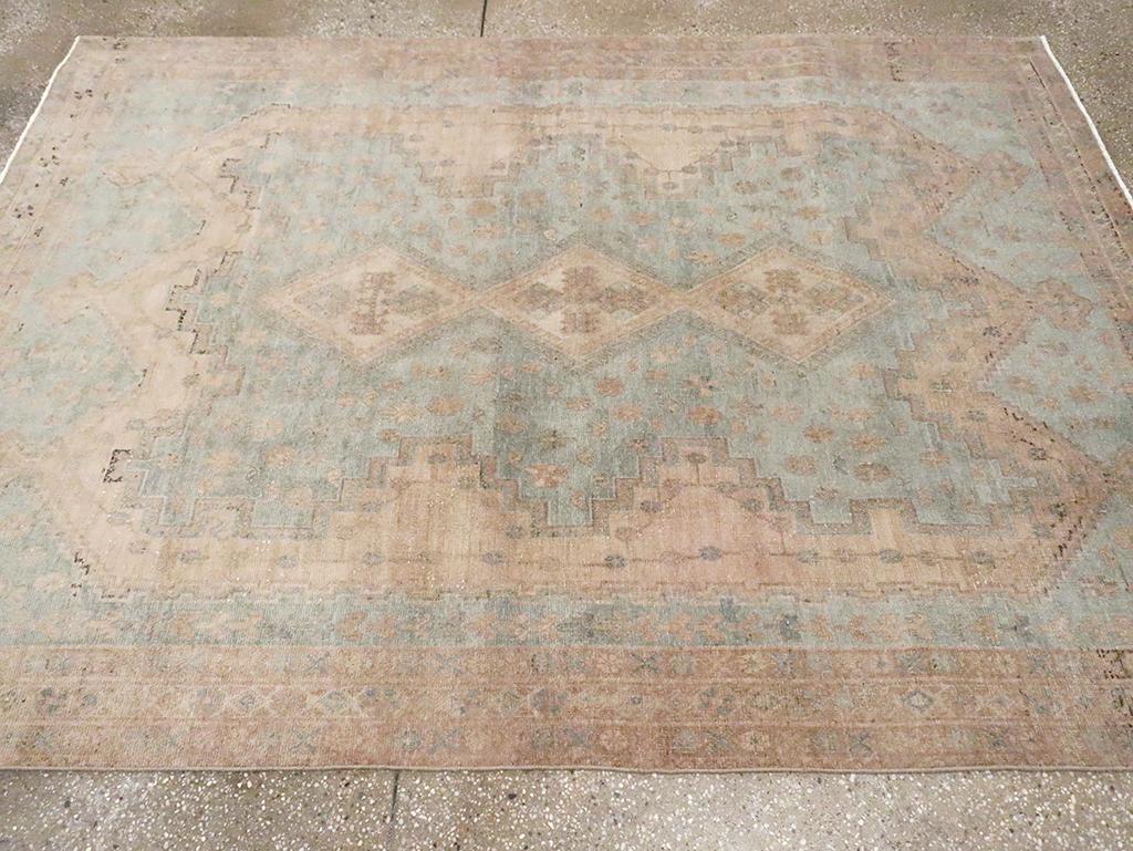 Hand-Knotted Mid-20th Century Persian Shiraz Accent Rug For Sale