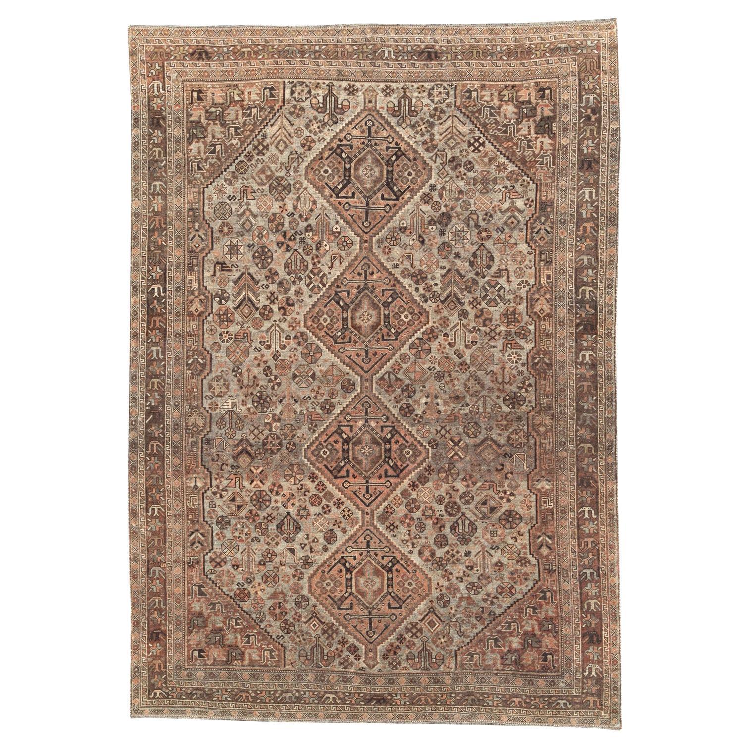 Mid-20th Century Persian Shiraz Accent Rug