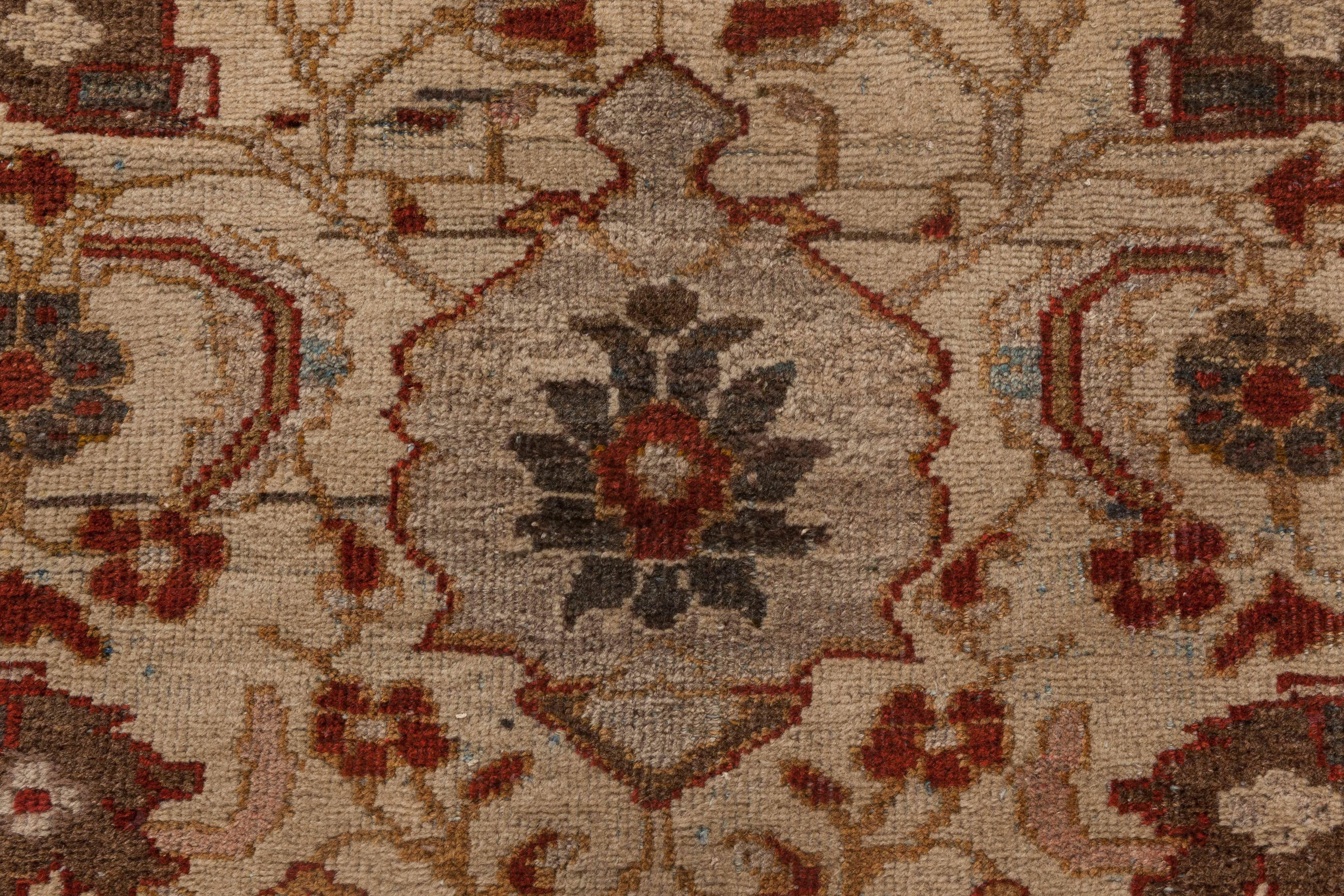 Mid-20th century Floral Persian Sultanabad hand knotted wool rug 
Size: 9'7