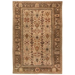 Persischer Sultanabad-Teppich aus der Mitte des Jahrhunderts, handgefertigt aus Wolle