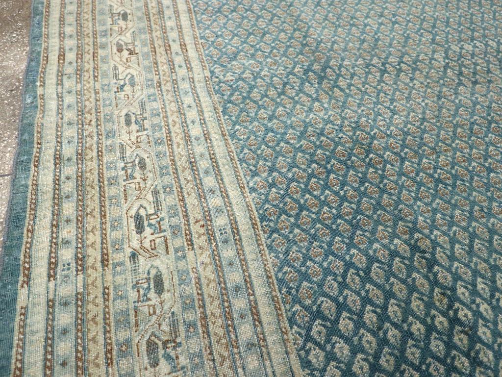 Hand-Knotted Mid-20th Century Persian Tabriz Accent Carpet For Sale