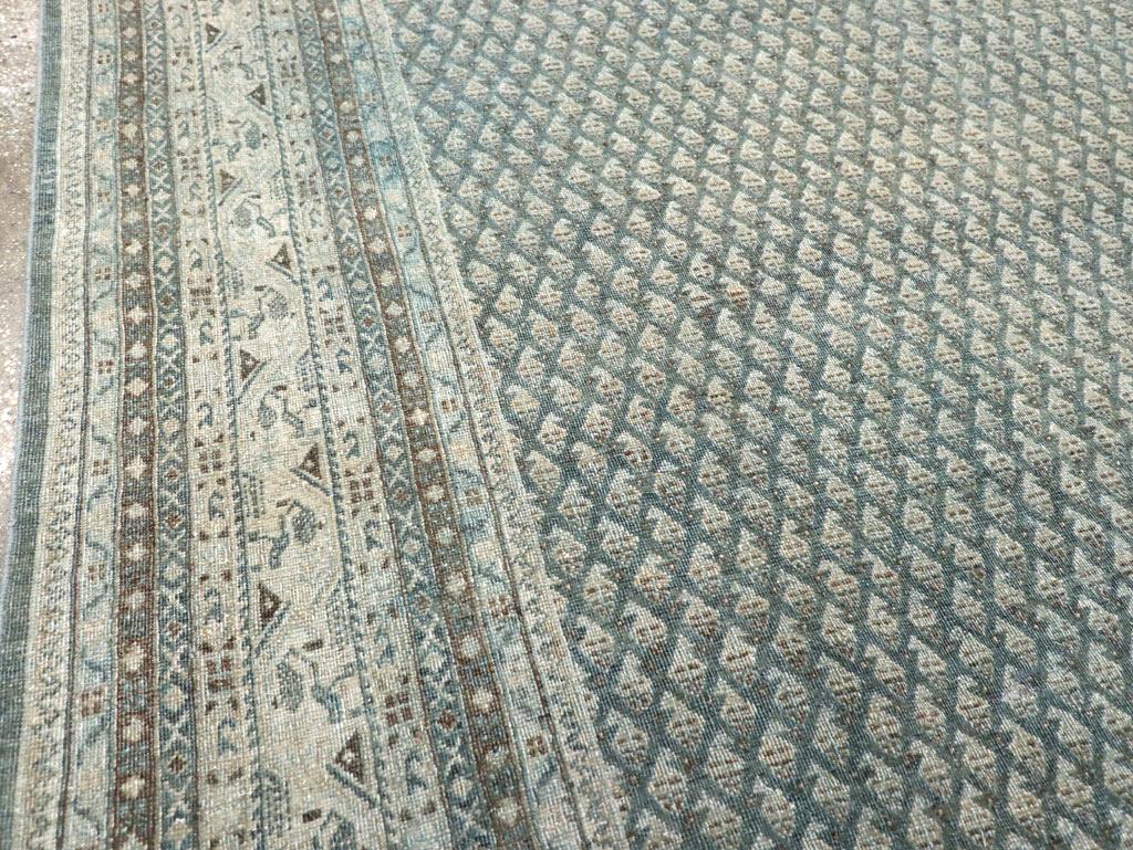 Hand-Knotted Mid-20th Century Persian Tabriz Accent Carpet For Sale