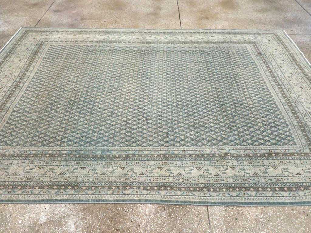Mid-20th Century Persian Tabriz Accent Carpet In Excellent Condition For Sale In New York, NY