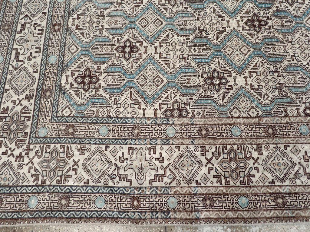 Wool Mid-20th Century Persian Tabriz Accent Carpet For Sale