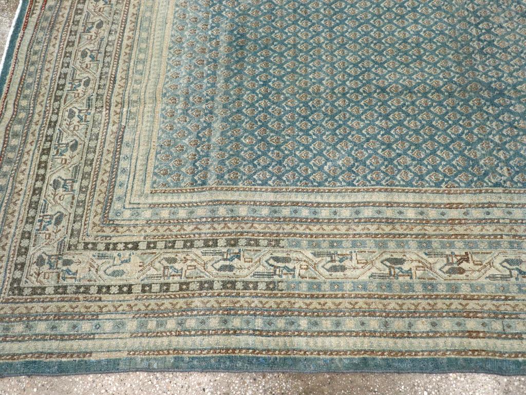 Wool Mid-20th Century Persian Tabriz Accent Carpet For Sale