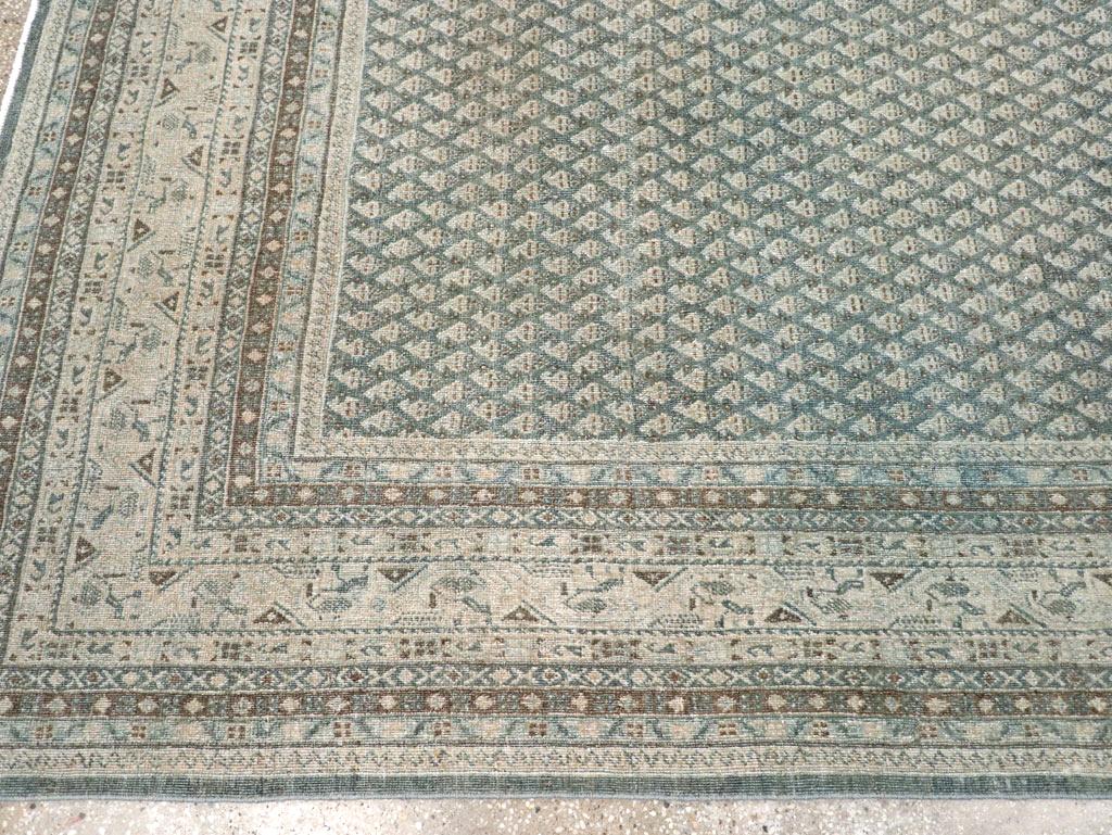 Wool Mid-20th Century Persian Tabriz Accent Carpet For Sale