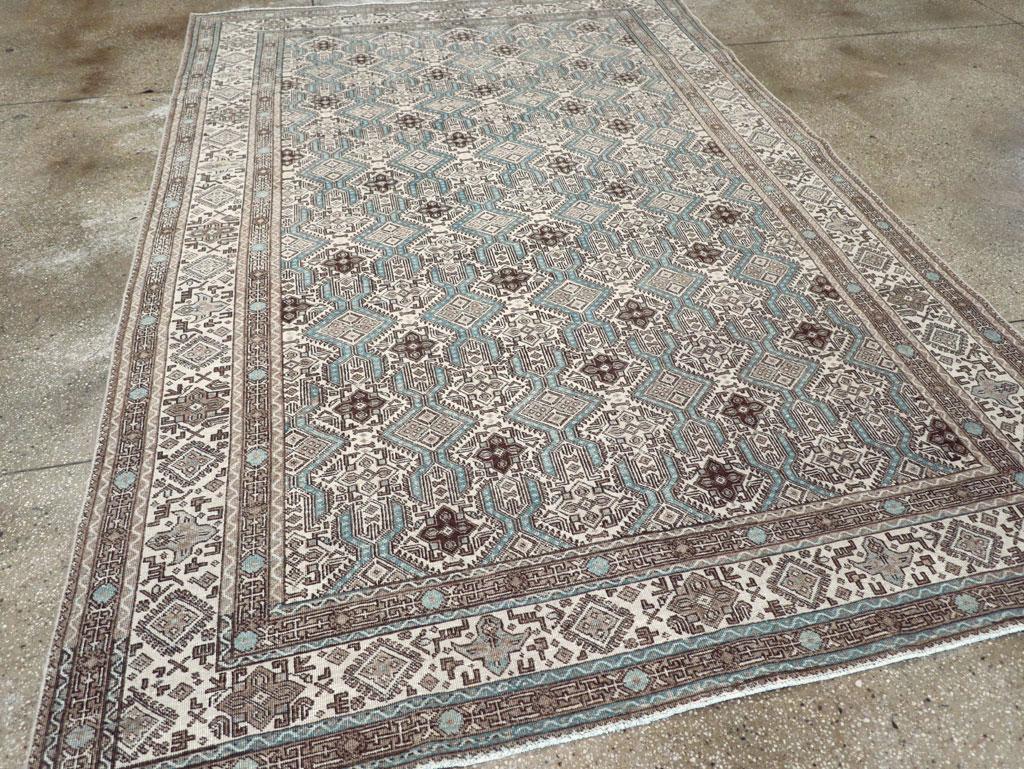 Mid-20th Century Persian Tabriz Accent Carpet For Sale 1