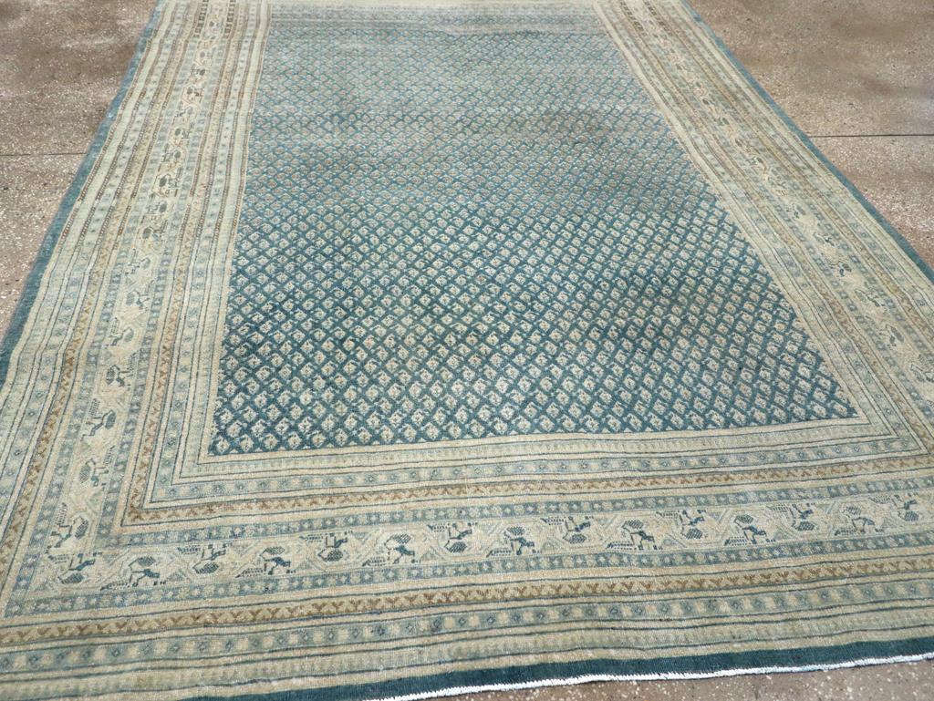 Mid-20th Century Persian Tabriz Accent Carpet For Sale 1