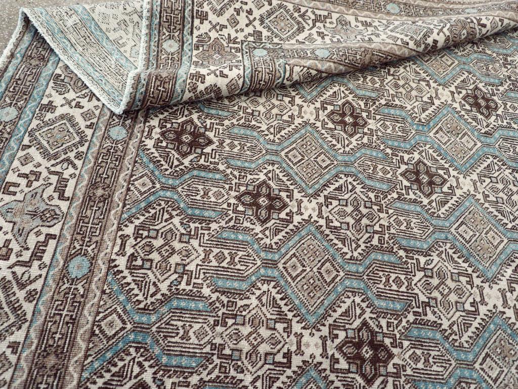 Mid-20th Century Persian Tabriz Accent Carpet For Sale 3