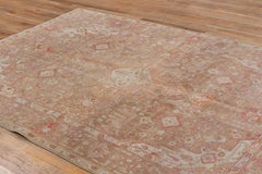 Mid 20th Century Persian Tabriz Area Rug Brown, Red and Citron Tones