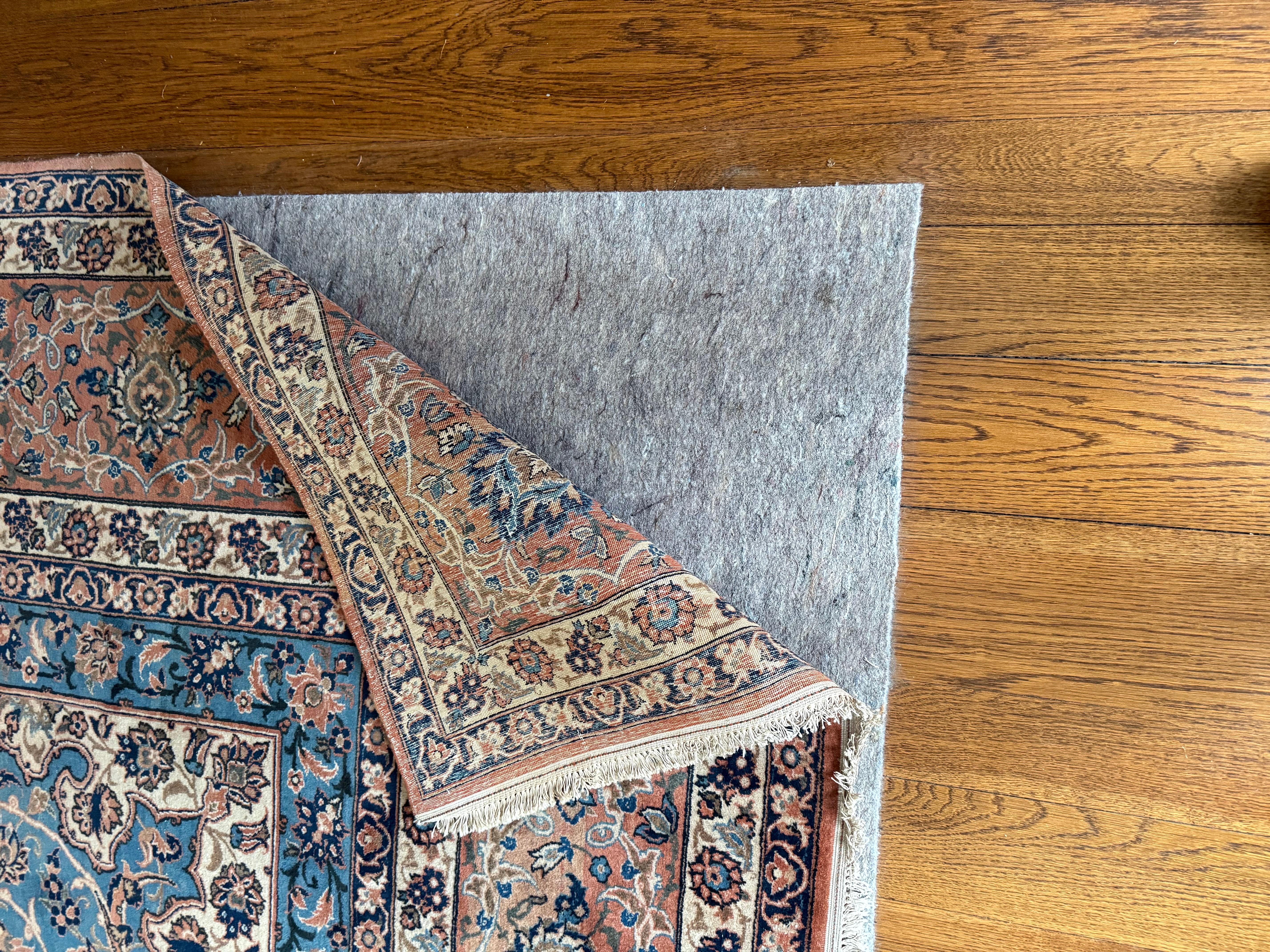 Tapis persan Tabriz du milieu du 20e siècle, noué à la main, taille de pièce 14 x 10,3 en vente 9