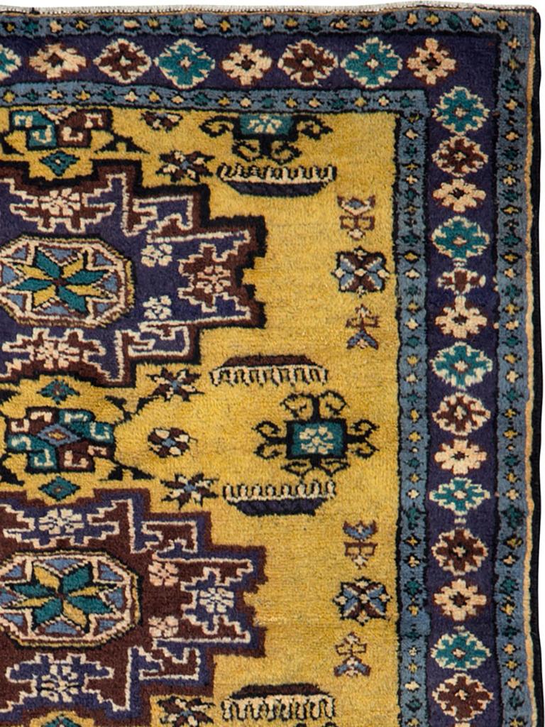 Hand-Knotted Mid-20th Century Persian Tabriz Throw Rug For Sale