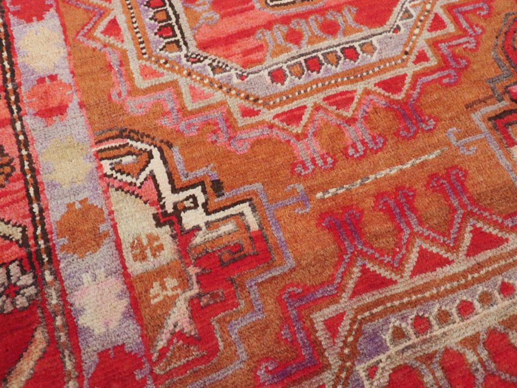 Hand-Knotted Mid-20th Century Persian Tabriz Throw Rug For Sale
