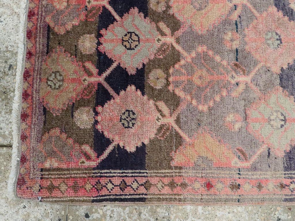 Wool Mid-20th Century Persian Tabriz Throw Rug For Sale