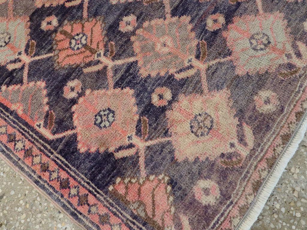 Mid-20th Century Persian Tabriz Throw Rug For Sale 1