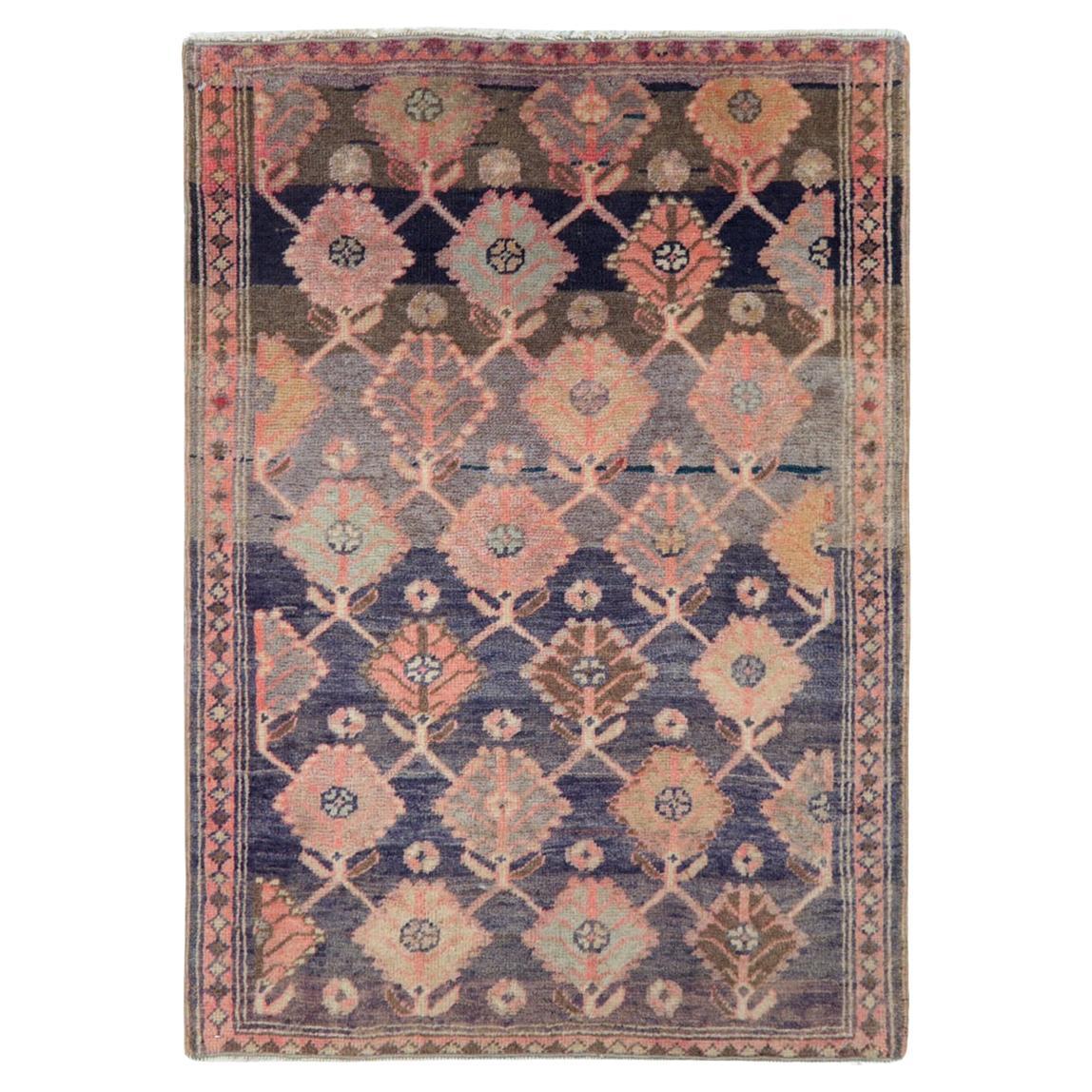 Mid-20th Century Persian Tabriz Throw Rug For Sale