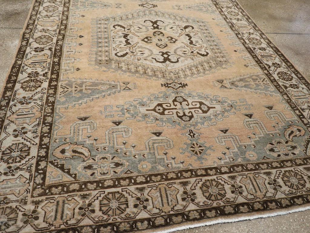 Wool Mid-20th Century Persian Veece Accent Carpet For Sale