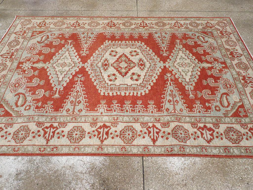 Hand-Knotted Mid-20th Century Persian Veece Accent Rug For Sale
