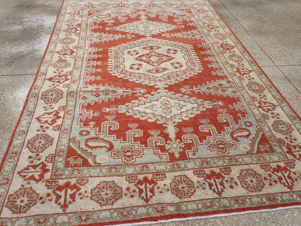 Wool Mid-20th Century Persian Veece Accent Rug For Sale
