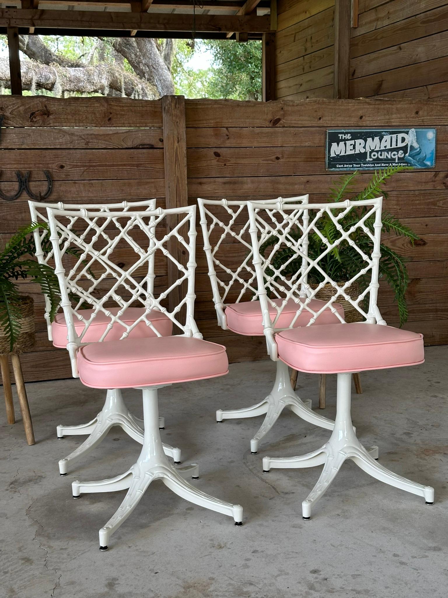 American Mid-20th Century Phyllis Morris for Kessler Aluminum Powder Coated Custom Uphols
