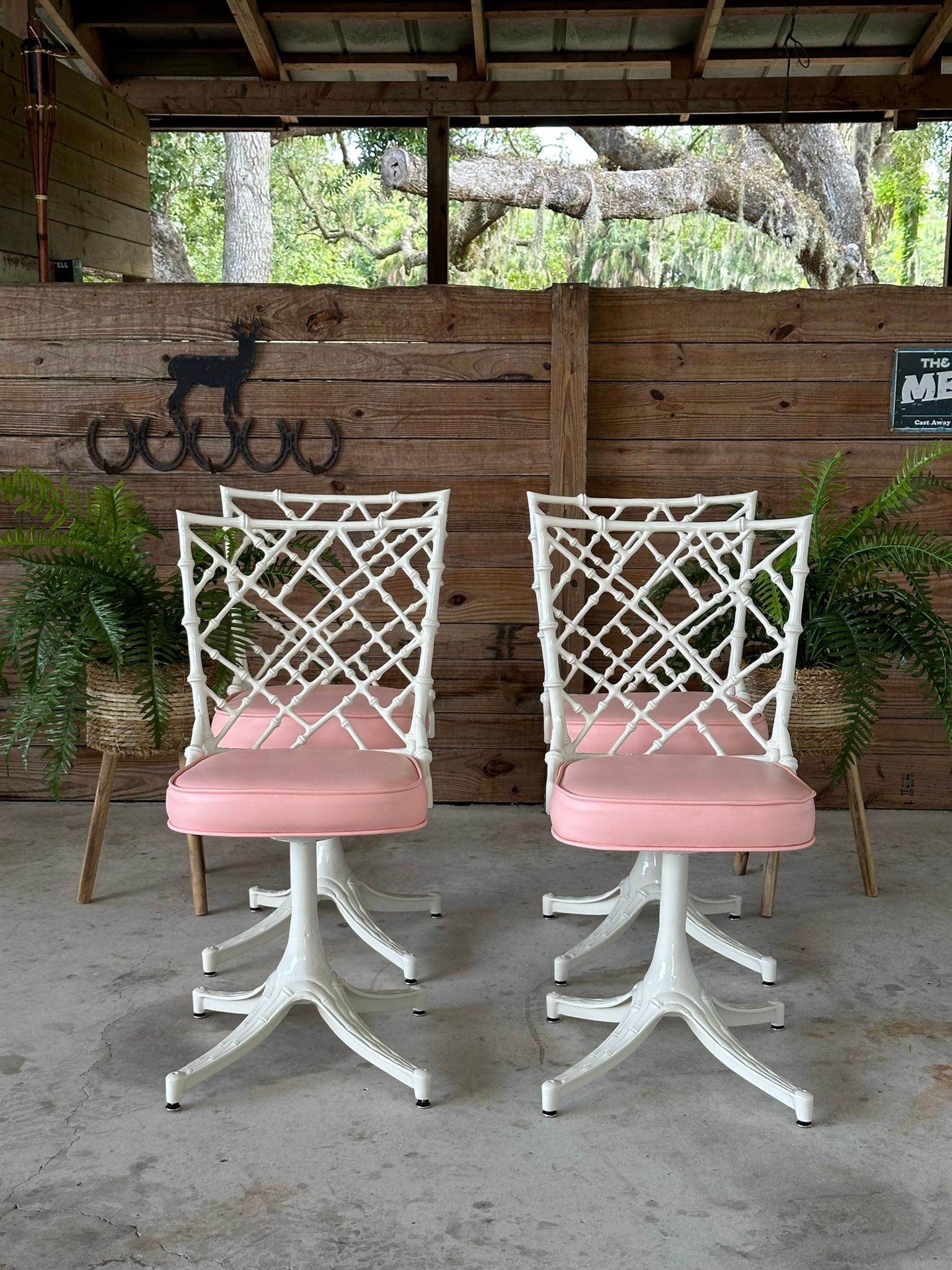 Cast Mid-20th Century Phyllis Morris for Kessler Aluminum Powder Coated Custom Uphols