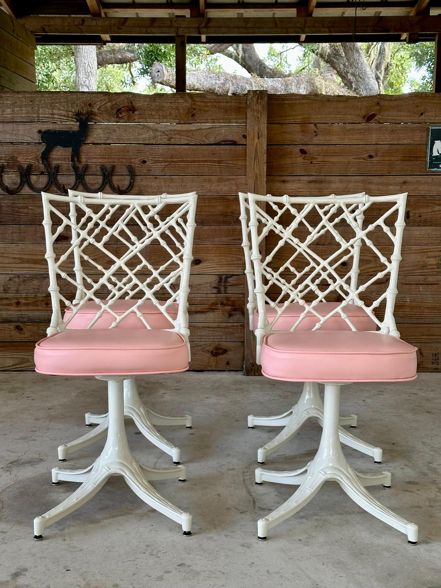 Mid-20th Century Phyllis Morris for Kessler Aluminum Powder Coated Custom Uphols 1