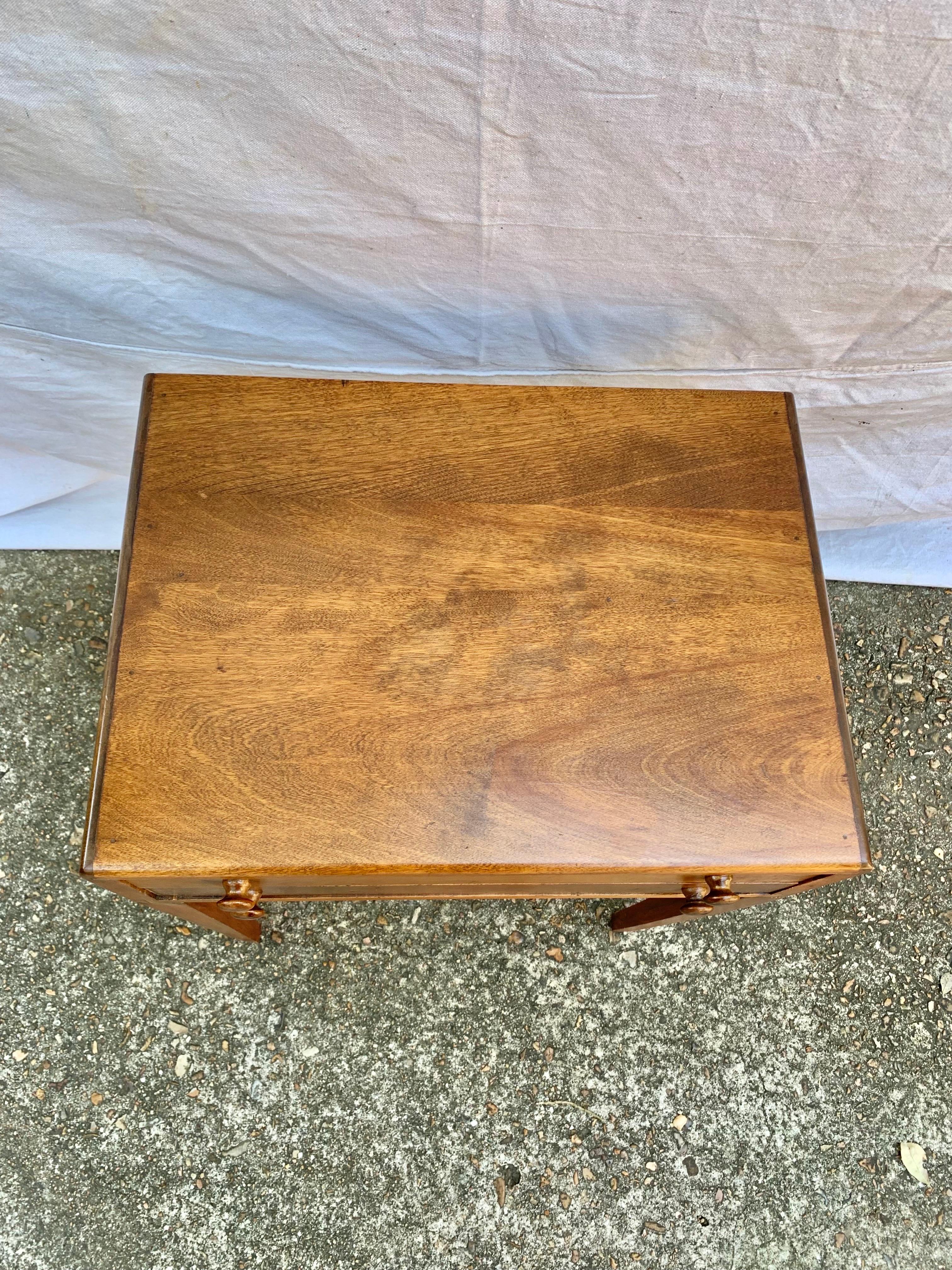 Mid 20th Century Pine Two Drawer Side Table In Good Condition For Sale In Burton, TX
