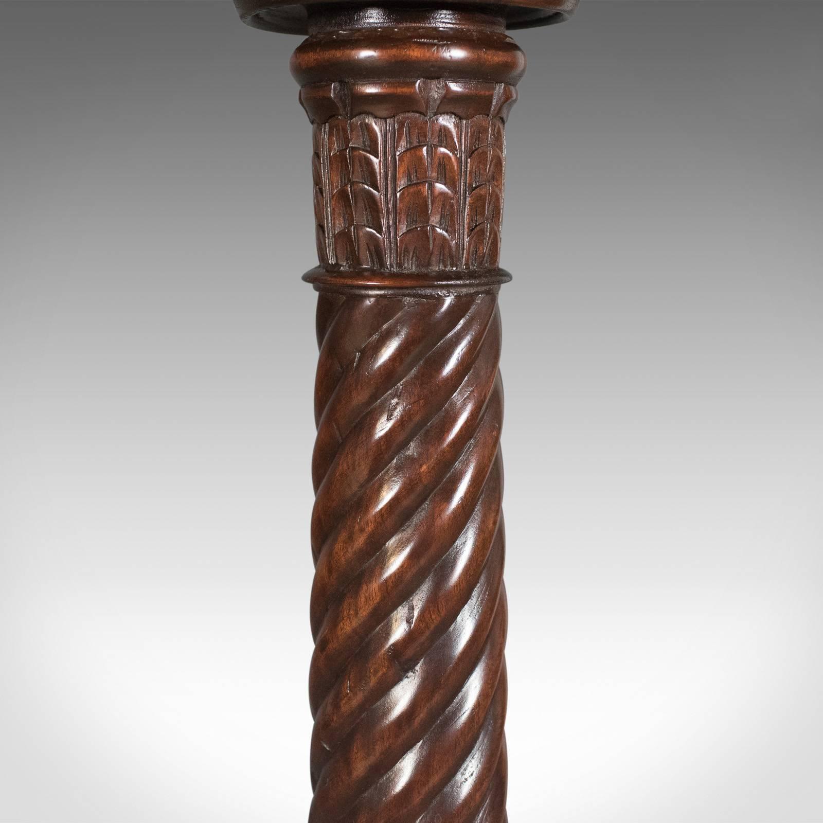Mid-20th Century Plant Stand, William IV Revival Torchère in Dark Mahogany In Good Condition In Hele, Devon, GB