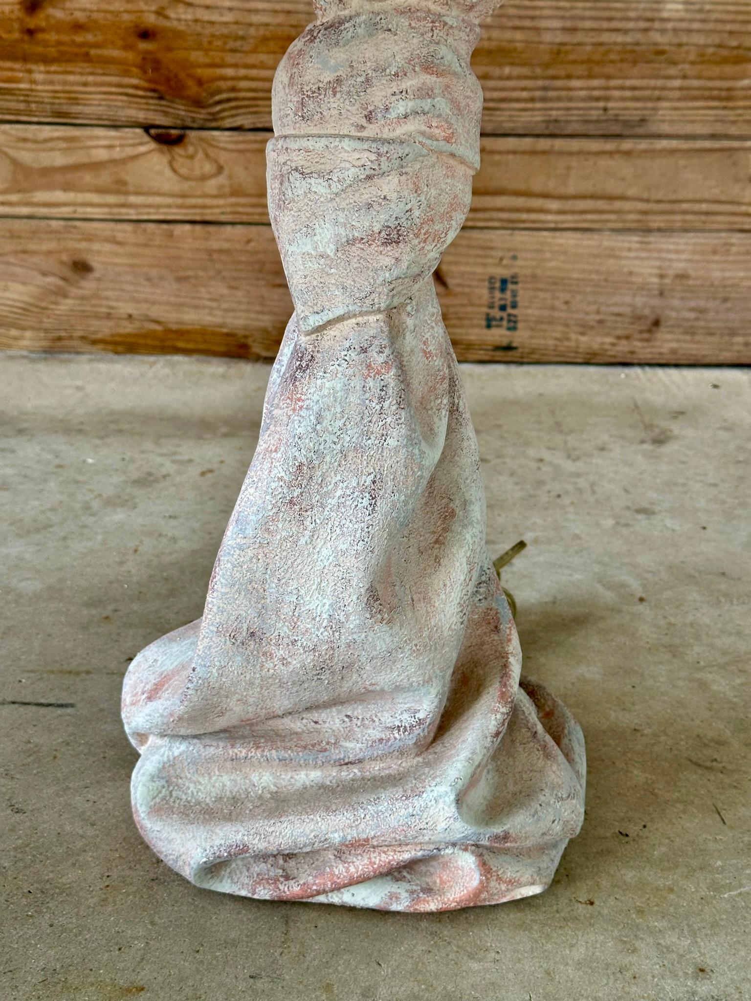 Mid-20th Century Plaster Draped Knotted Table Lamps Attributed to John Dickinson 7