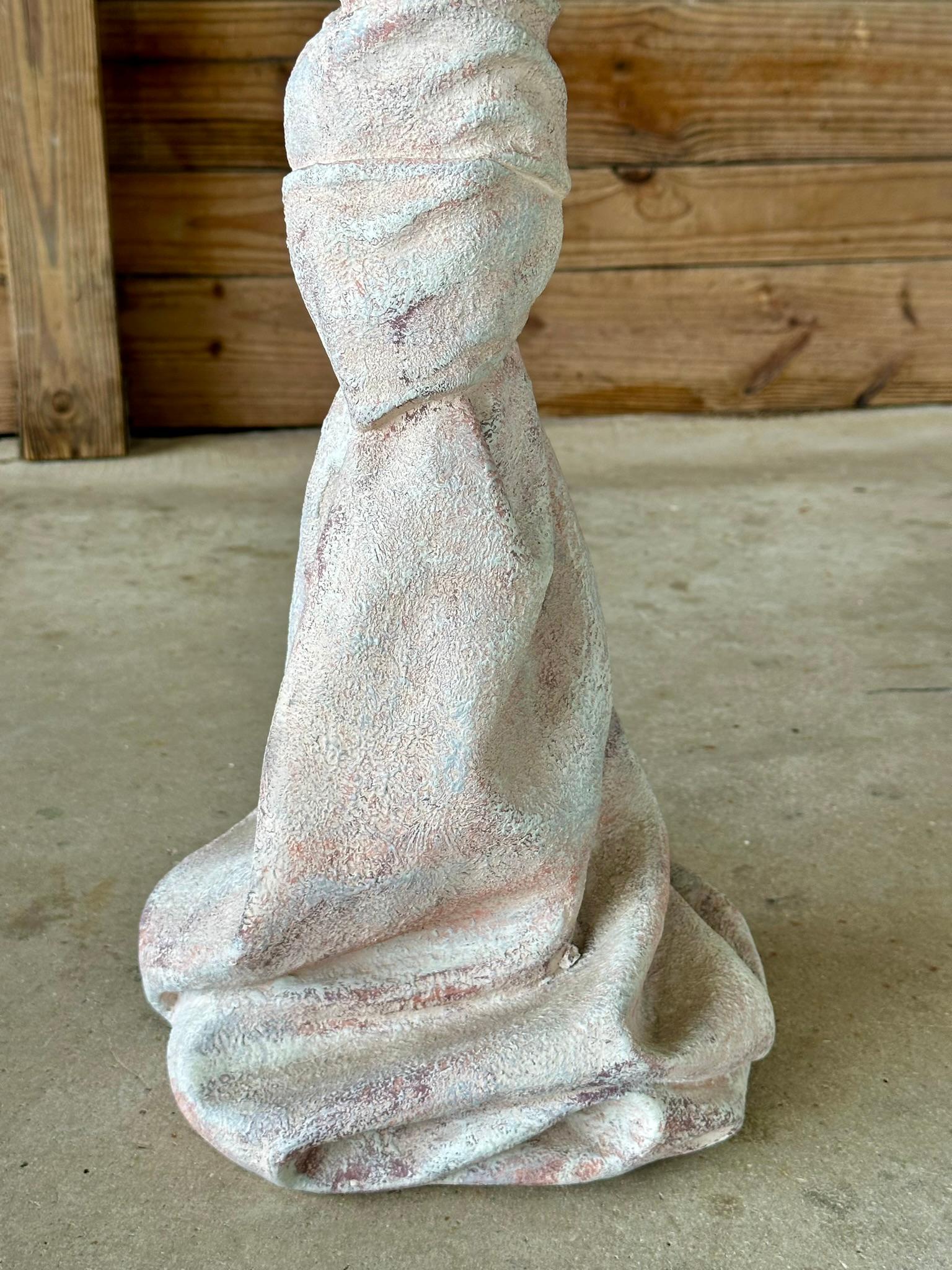 Mid-20th Century Plaster Draped Knotted Table Lamps Attributed to John Dickinson In Good Condition In North Fort Myers, FL
