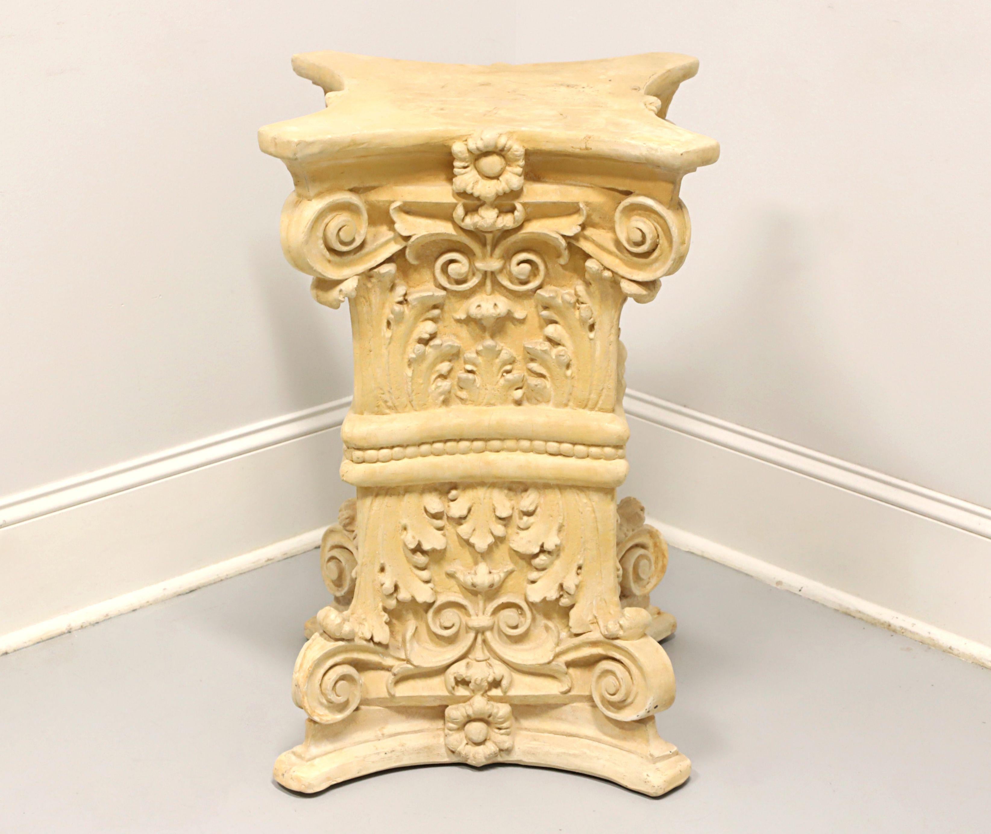 American Mid 20th Century Plaster Neoclassical Ornate Pedestal Dining Table Base