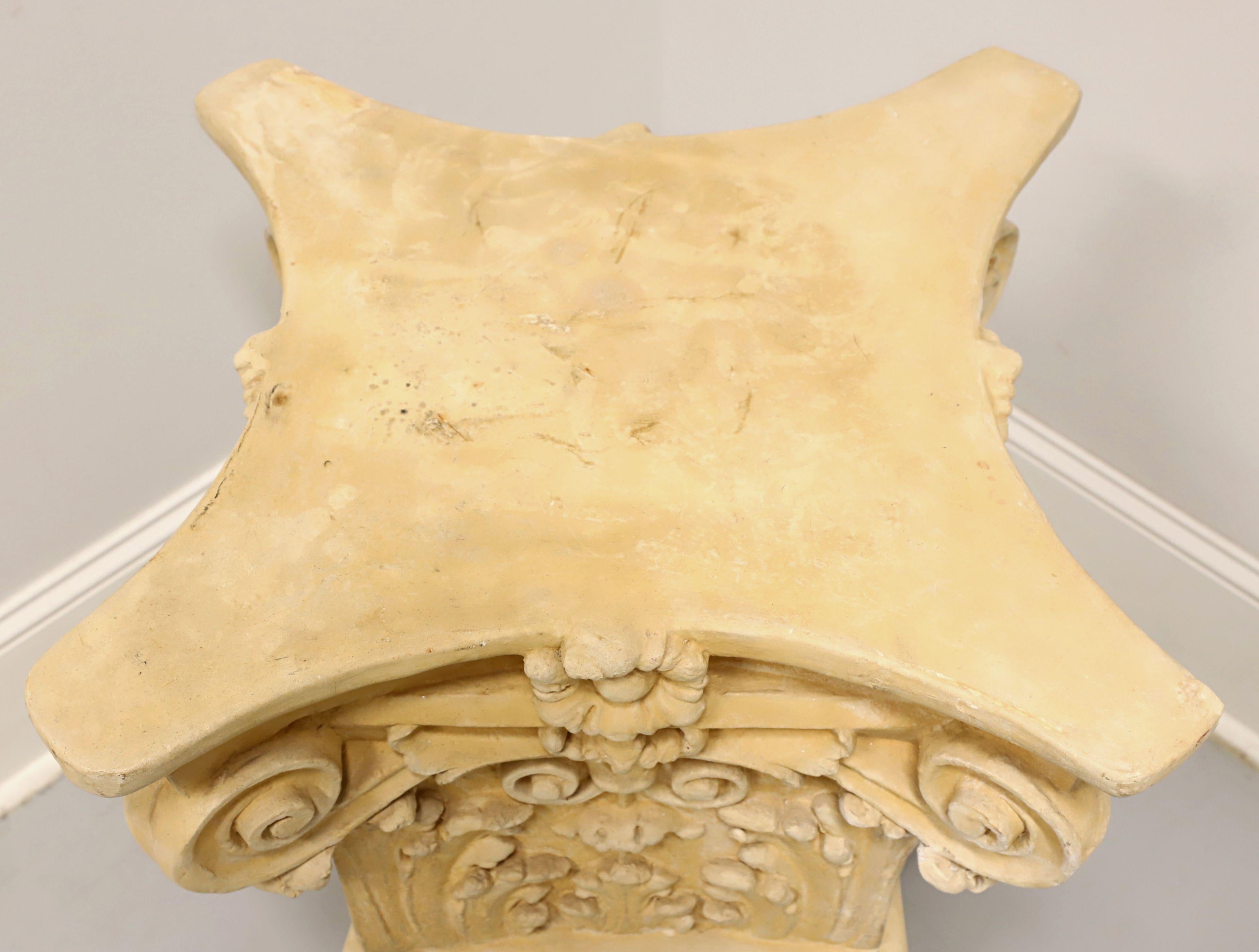 Mid 20th Century Plaster Neoclassical Ornate Pedestal Dining Table Base In Good Condition In Charlotte, NC