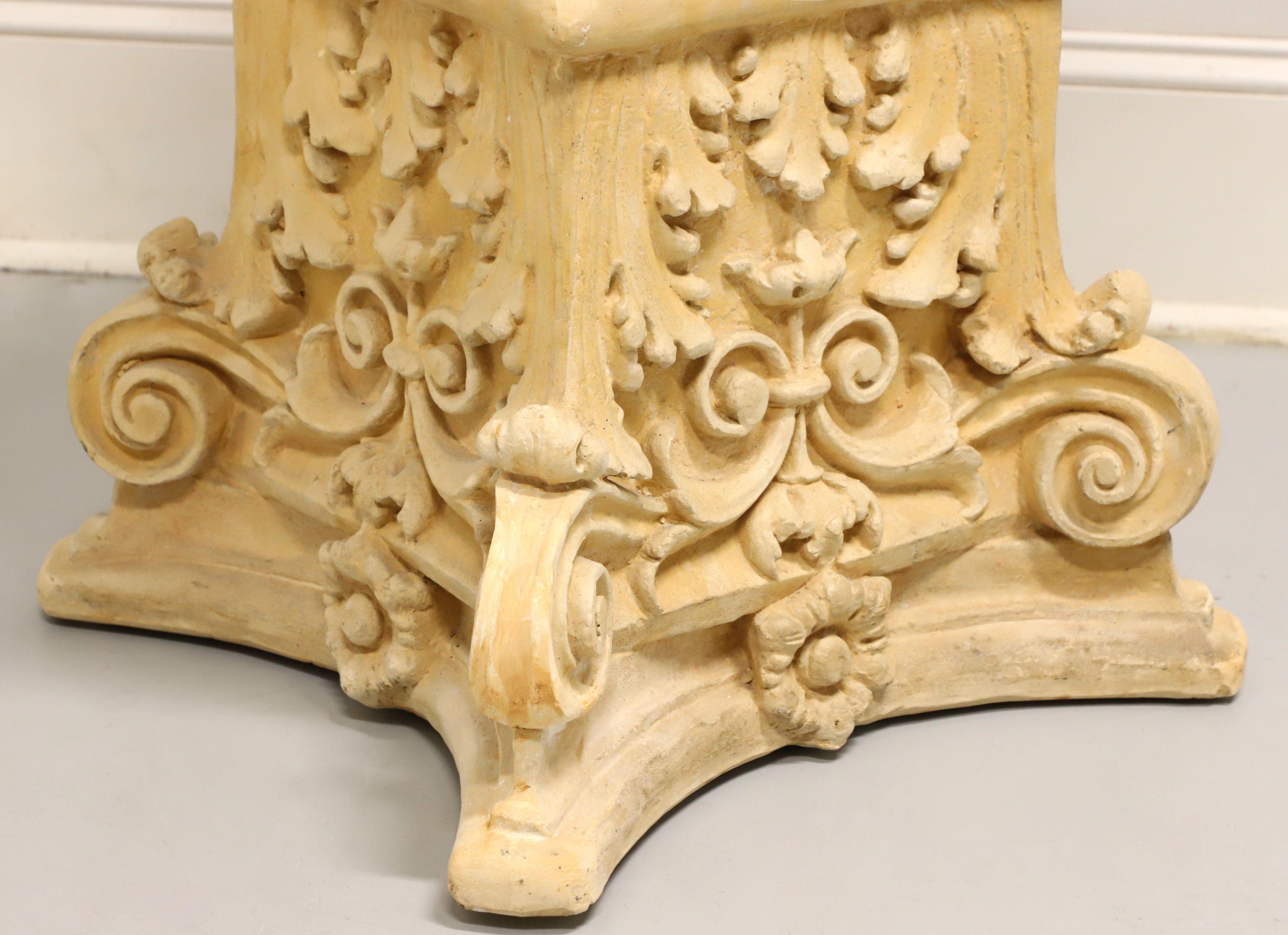 Mid 20th Century Plaster Neoclassical Ornate Pedestal Dining Table Base 2