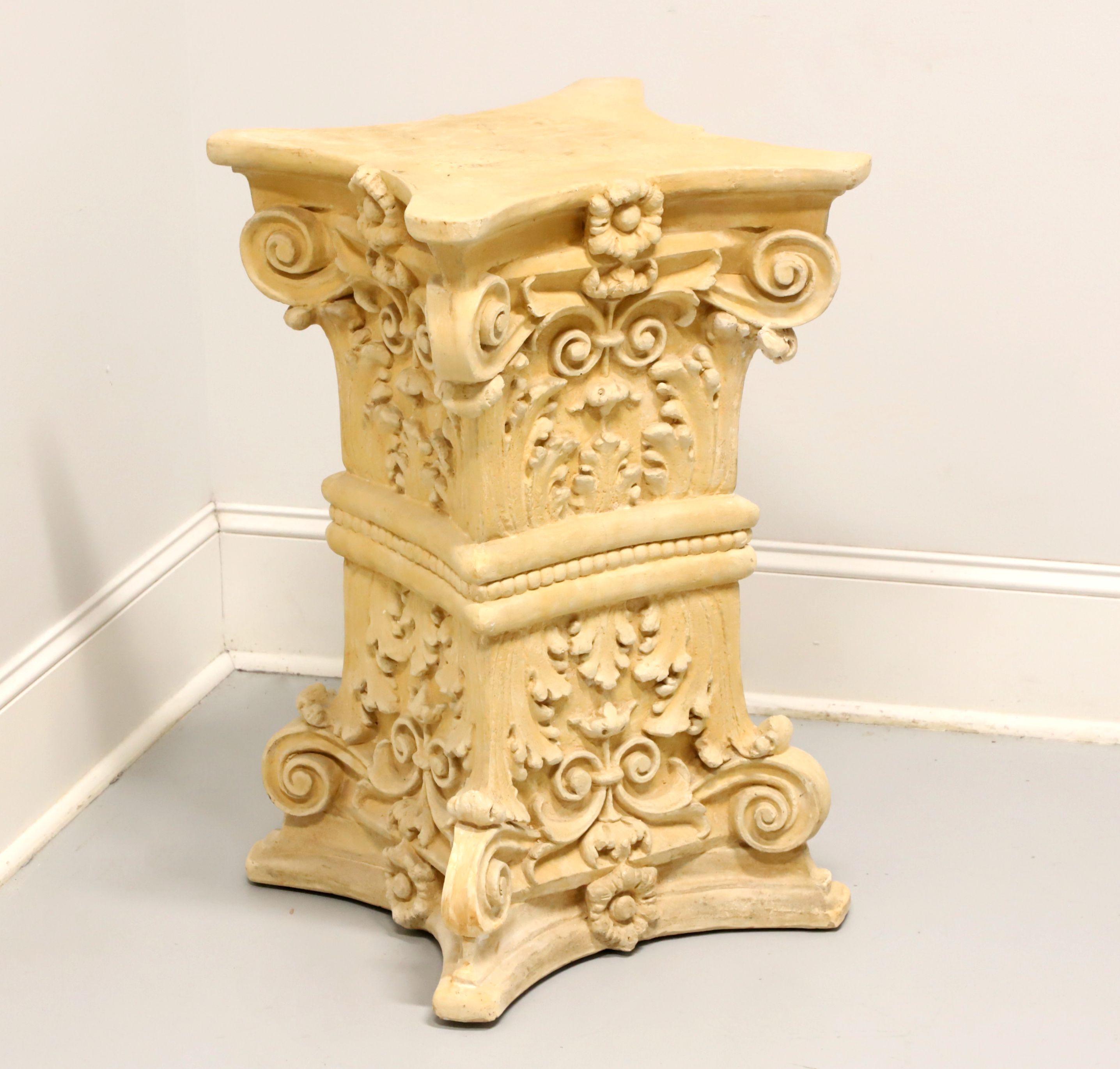 Mid 20th Century Plaster Neoclassical Ornate Pedestal Dining Table Base 3