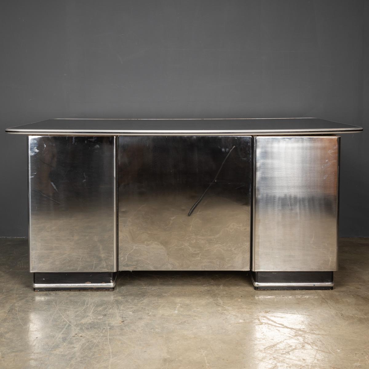 German Mid-20th Century Polished Metal Medical Desk by Baisch