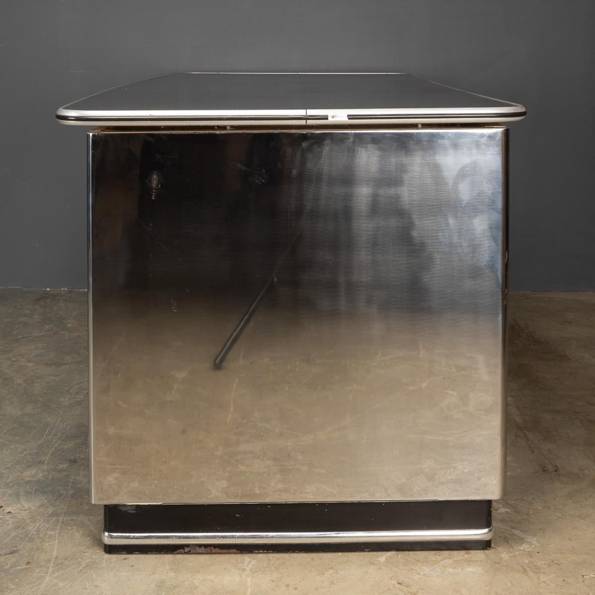 Mid-20th Century Polished Metal Medical Desk by Baisch In Good Condition In Royal Tunbridge Wells, Kent