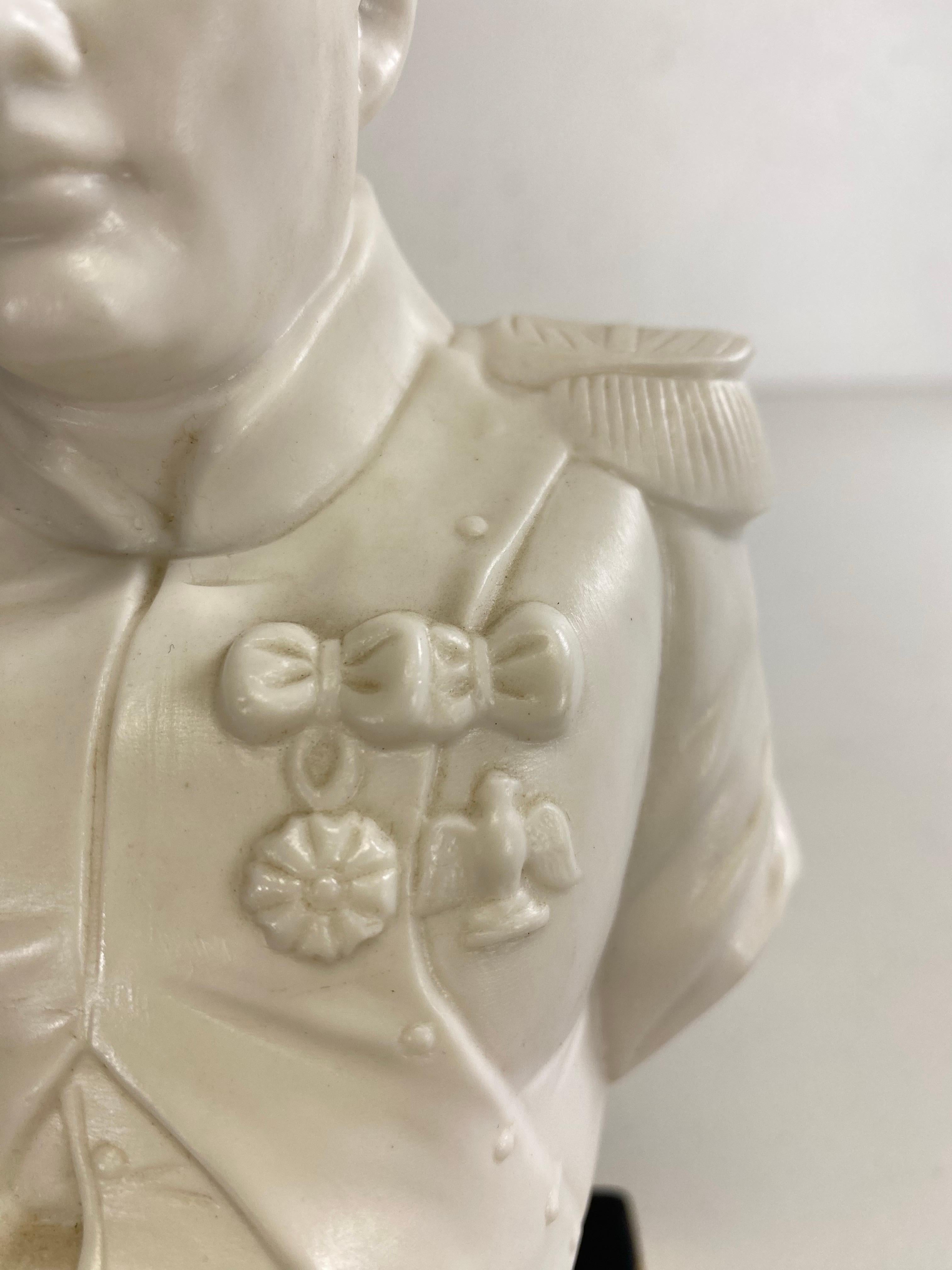 Porcelain Mid 20th century porcelain bust of Napoleon Bonaparte