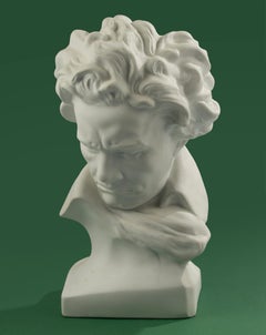 Buste en porcelaine du milieu du 20e siècle - Portrait de Beethoven - Limoges