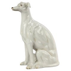 Mid 20th Century Porcelain Figurine of a Greyhound 