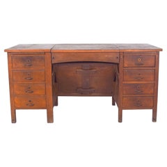 Mid-20th Century Portuguese Desk with a Tilting Top