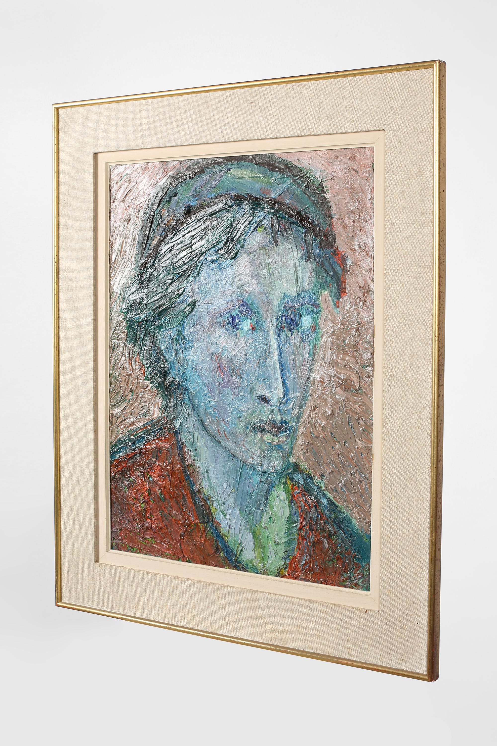 Mid 20th Century Post Impressionist Portrait by J. A Garrido For Sale 3