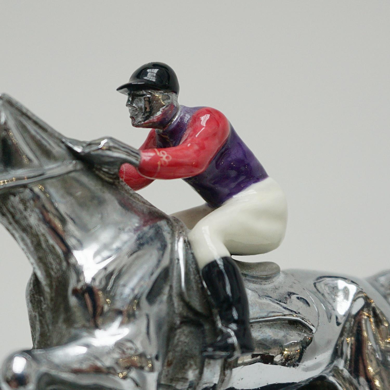 Mid-20th Century Racing Horse and Jockey Mascot with the Queens Colors 2