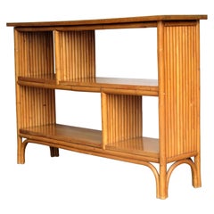 Retro Paul Frankl Design Rattan Bookcase