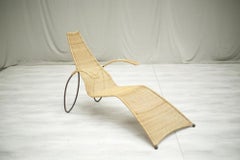 Mid 20th Century Rattan Sun Lounger