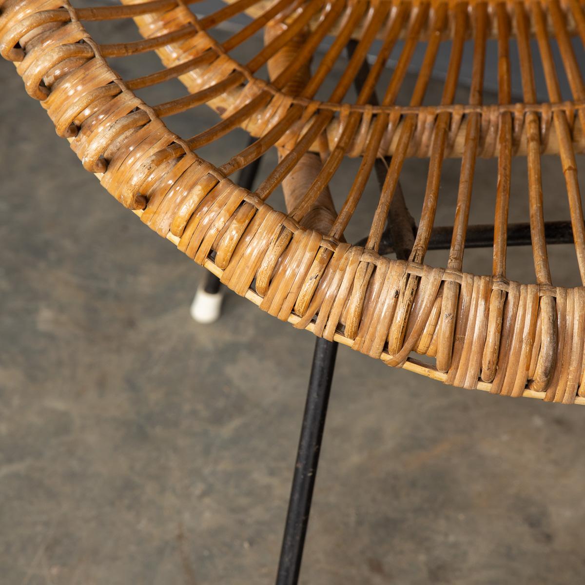 Mid-20th Century Rattan Woven Table And Chairs, By Janine Abraham, c.1960 4