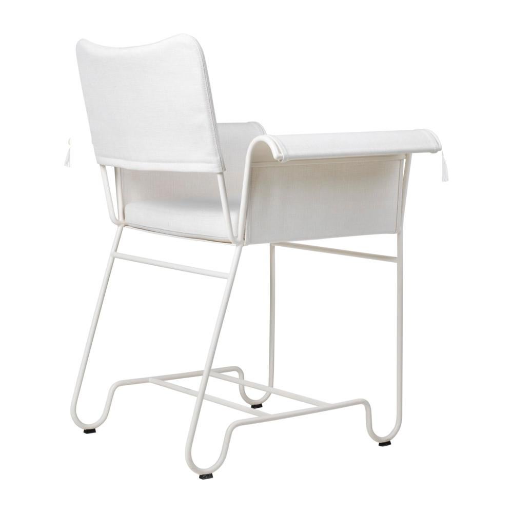 Mid-Century Modern Mid-20th Century Re-Edition Mathieu Mategot Tropique Dining Chair White Frame