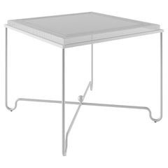 Mid-20th Century Re-Edition Mathieu Mategot Tropique White Metal Dining Table